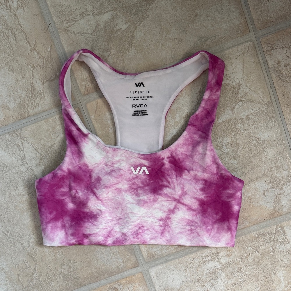 RVCA Women's Purple Tie-Dye Sports Bra